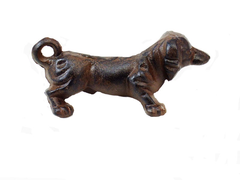 Upper Deck Cast Iron Dachshund Dog Doorstop - Image 1